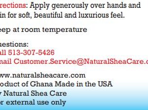 True Shea Vanilla Directions