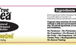 True Shea Unscented Label